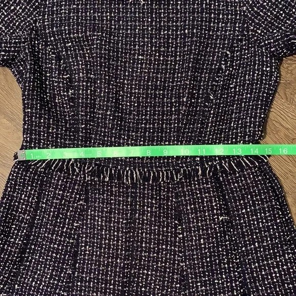 Eliza J Sparkly Tweed Blue and White Dress - Picture 8 of 9